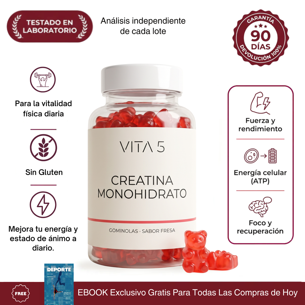 Vita5 · Gominolas de Monohidrato de Creatina