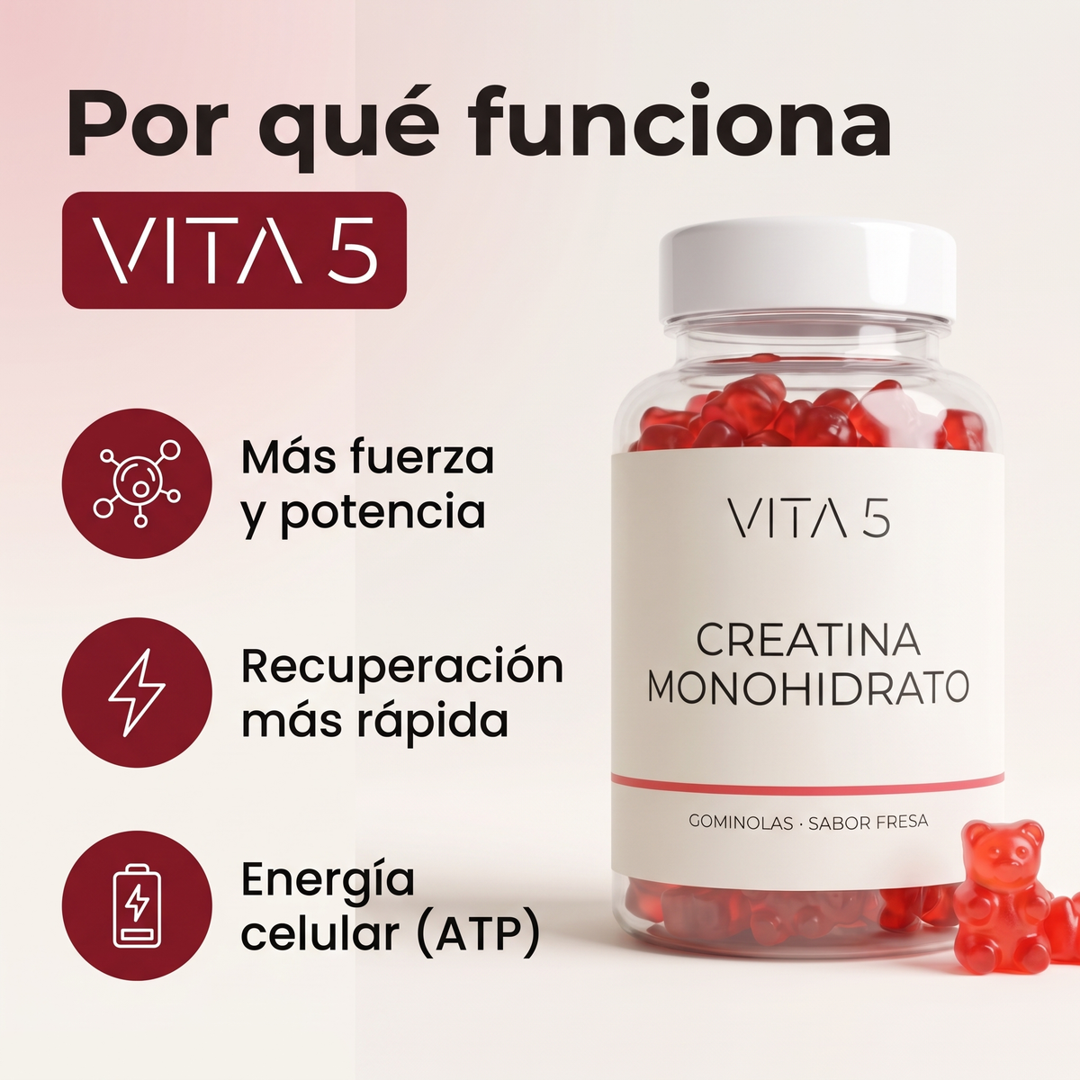 Vita5 · Gominolas de Monohidrato de Creatina